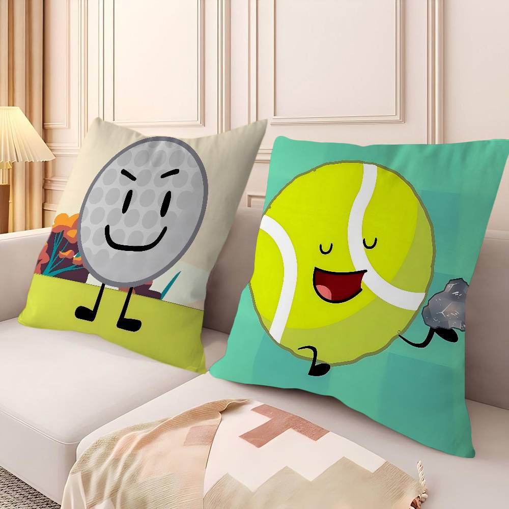 Cartoon B-BFDI Kissen Anime Kissen Sofa Bett Kopfkissenbezug Kissenbezug 45x45 cm Mode