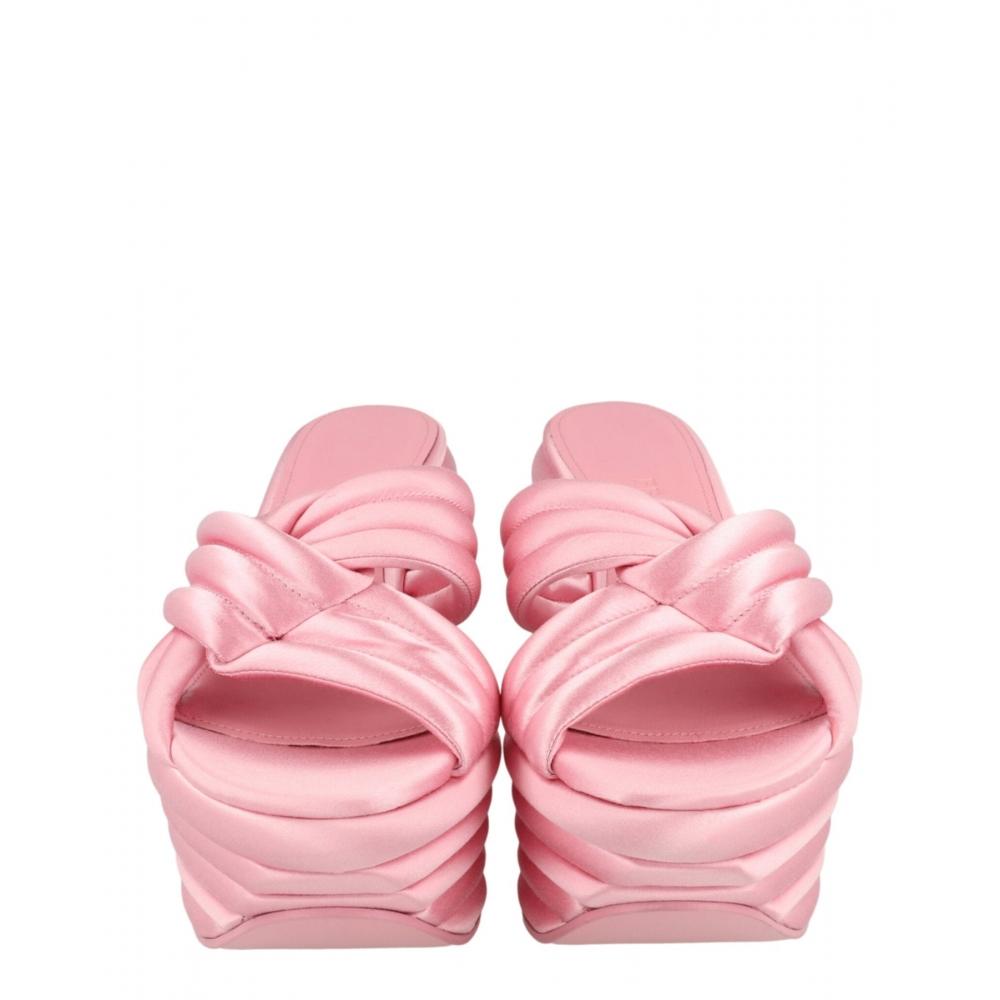 Salvatore Ferragamo Pink Platform Sandals Rey