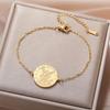 Dawapara Archangel Saint Michael Bracelet Double Sides Carved Charm Protect Us Prayer Amulet Stainless Steel Jewelry