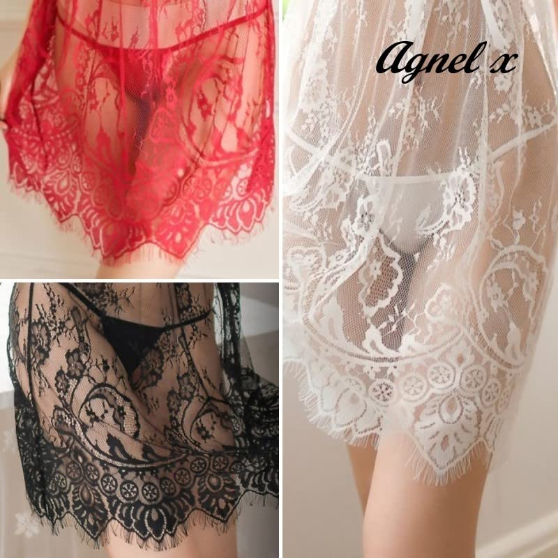 Sexiga Underkläder Underkläder Babydoll Förföriska Underkläder Trosset Set Camisole Spets Negligé Nattkläder Cosplay Genomskinlig Extrem Kinky X024 [Agnel