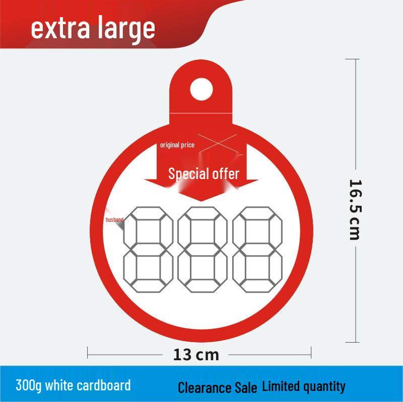 Discount Promotion Tag for Clothing & Accessories Display Stand
