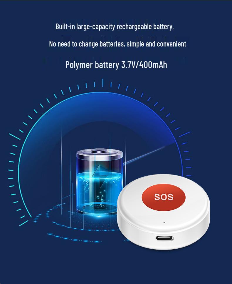 Graffiti WiFi SOS Button: One-Touch Help & Smart Home Alerts Via Tuya App