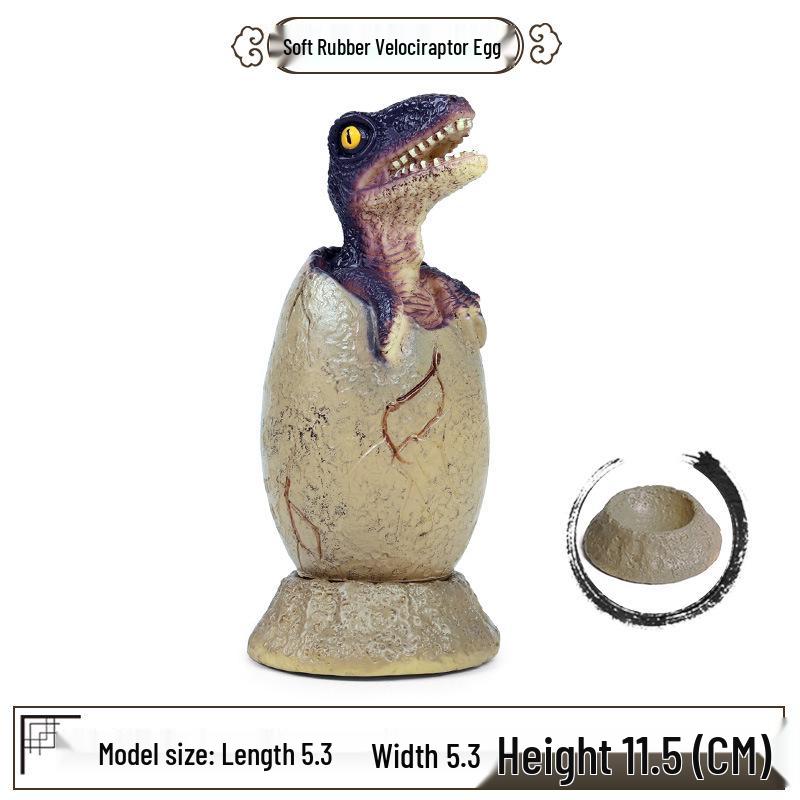 Kids Dinosaur Hatchable Egg Toy Set: T-Rex, Velociraptor, Triceratops