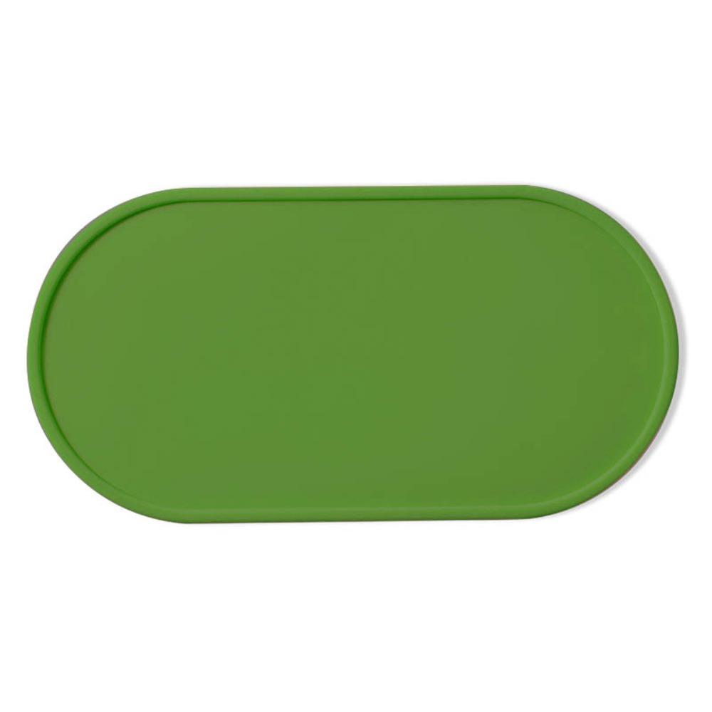 Washable Dish Draining Mat Oval Silicone Vanity Tray Soap Dispenser Tray  for Kitchen Bathroom