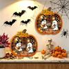 Cartoon Ghost Halloween Pumpkin Light-up Signage Lighted Pumpkin LED Lamp Wall Hanging Plaque Multi-functional Scenery Layout