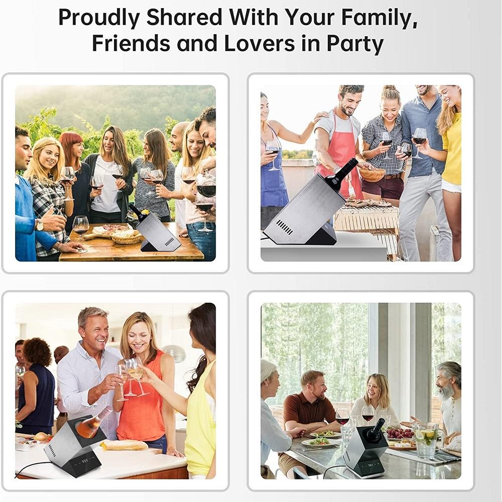 Chłodziarka do wina Elektryczne wiadro z kontrolowaną temperaturą do szampana z czerwonego/białego wina Szybko chłodząca szafka kuchenna Bar