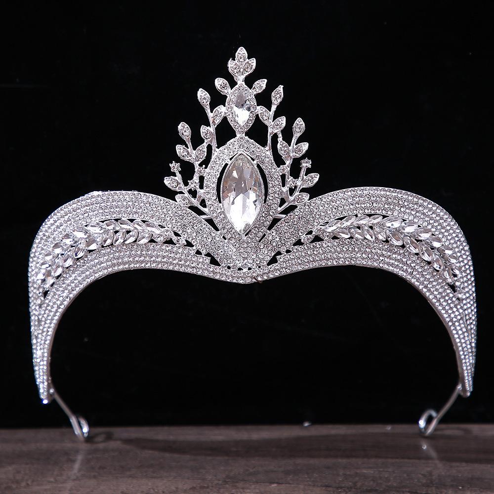 

DIEZI Розкішна кришталева корона-тіара для жінок, дівчат, весільна, елегантна, з кристалами, кольору міді, аксесуари для волосся, циркон