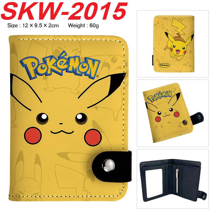 Pokemon Pikachu vertikale Druckknopf-Geldbörse Bunter Aufdruck Mehrschichtige Münzbörse Niedlich Anime