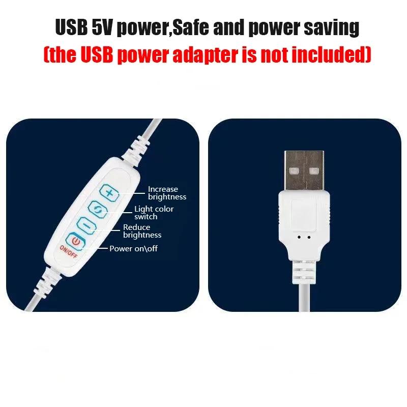 Fish Tank LED Clip Lamp 5V Safe USB Power Energy-saving Ultrathin Aquarium light Full Spectrum Water Plant Lamp