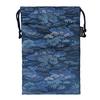 Brocade Drawstring Bag Dewdrop and Large [Senshishuin] Nishijin-ori (Lined) - Pine/Indigo -