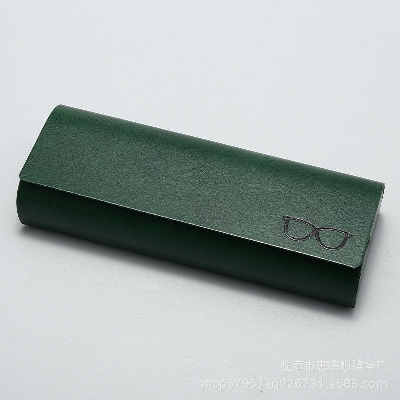 

Optical Eyewear Holder Synthetic Travel Glasses Case Sunglasses Storage Box Spacious Leather Glasses Case For Promotional Item зелёный
