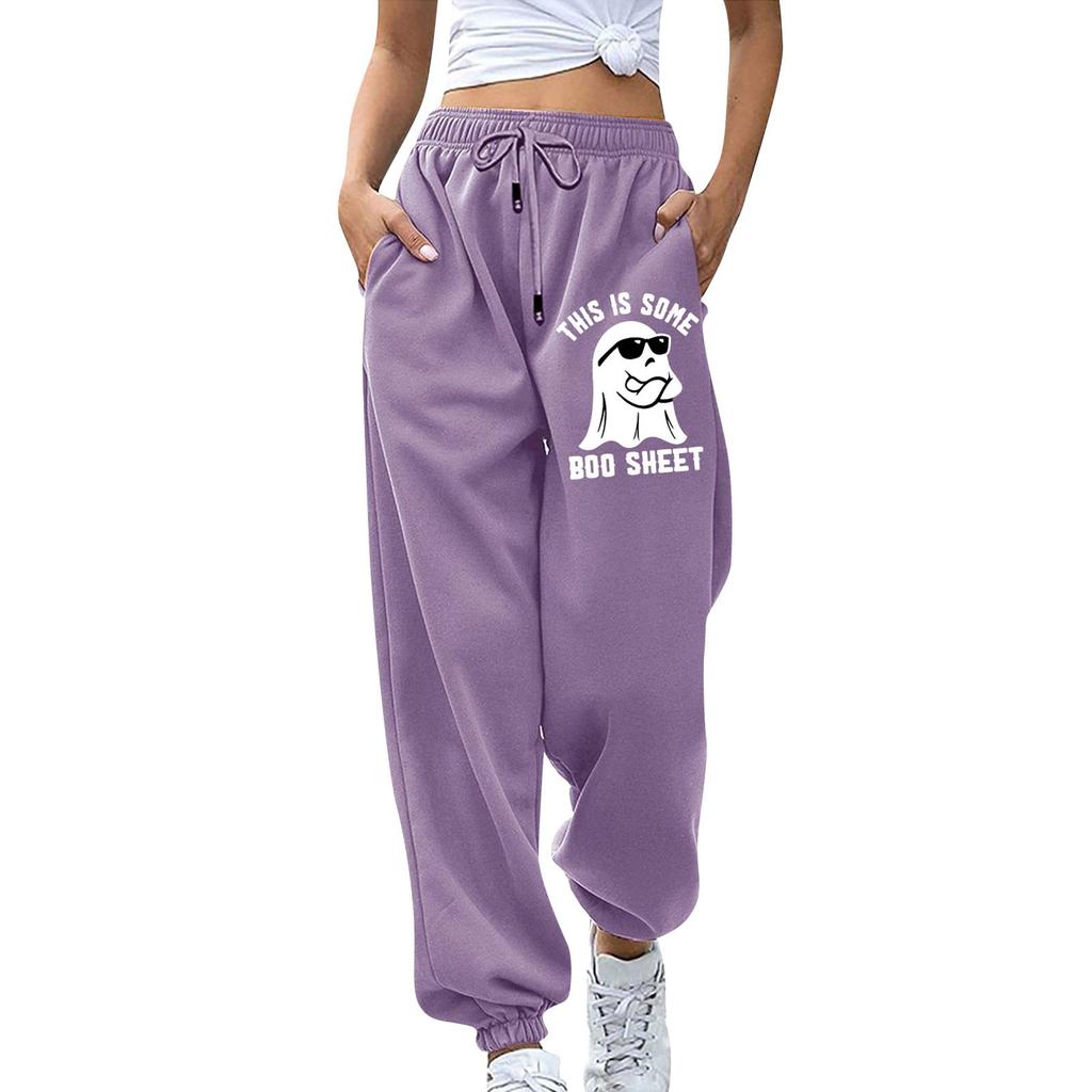 Kadın Spor Kemerli Cepli Moda Patchwork Kontrast Elastik Bel Pantolon Günlük Eşofman Altı