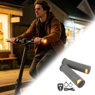 1 Pair Remote Control Scooter Handlebar Cover with Turn Signal Light E-Scooter Handle Grips Cover Replacement for M365 Pro 1S Pro 2 Mi3
