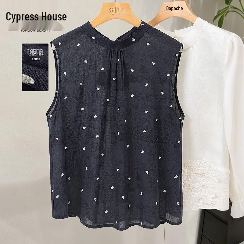 Women s Pure Cotton Printed Sleeveless Blouse M
