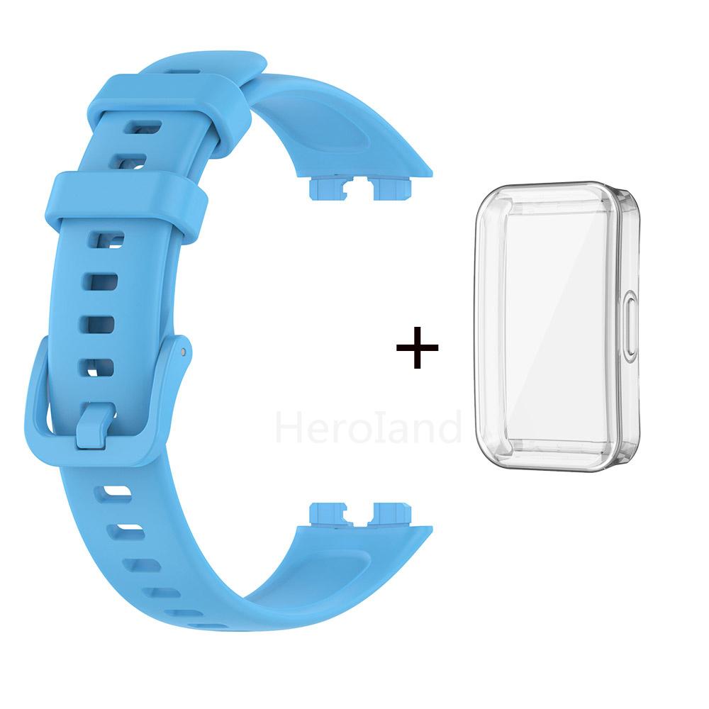 Módní měkký silikonový řemínek k hodinkám pro chytré hodinky Huawei Band 8 Náramek pro Huawei Band 9 10 Pásek Náramek Sportovní pásek a TPU pouzdro
