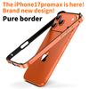 Capa de Metal Laranja com Para-choques Para iPhone 17 Air 16 Pro Max 15 Plus 14 13 12 17Pro iPhone17 16Pro 15Pro Estrutura Capa de Telefone Acessórios