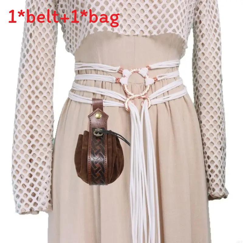 Medieval Renaissance Green Snake Belt With Decorative Buckle For Cosplay And Costume Accessory