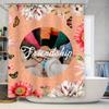 Beach Shower Curtain Palm Tree White Sand Design for Bathroom Decor Waterproof Fabric with Hooks Included