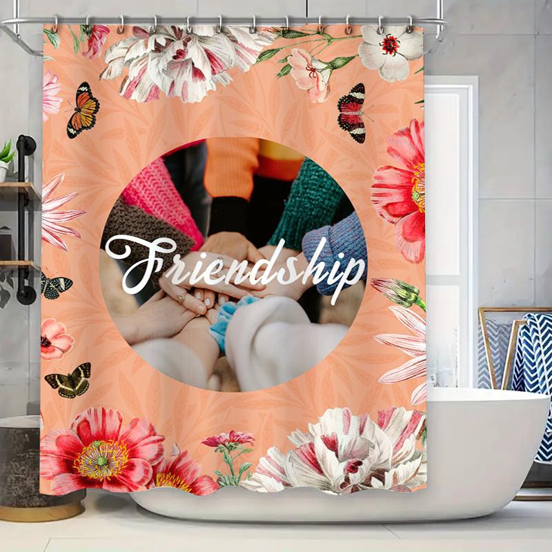 

Beach Shower Curtain Palm Tree White Sand Design For Bathroom Decor Waterproof Fabric With Hooks Included W60H190(CM)-1 Pcs
