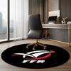 France Rugby Printed Round Rug Carpet Chair Rug Area Rug Entryway Doormats,for Office Chair Living Room Bedroom Kitchen Room.
