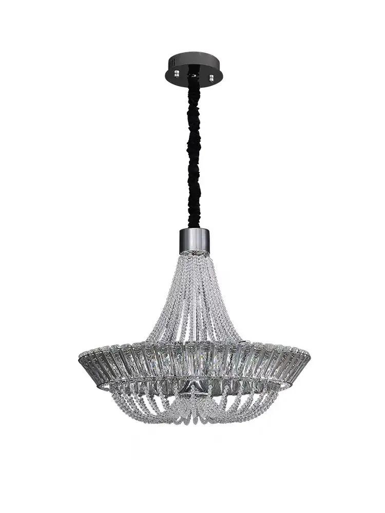 Modern French Crystal Chandelier Luxury Home Decor Led Hanging Lamp Hotel Villa Chandeliers New Design Lustres