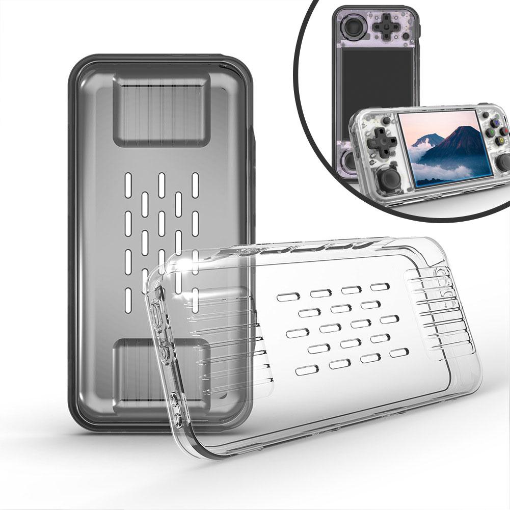 Protective Case For ANBERNIC RG35XX H Shockproof TPU Transparent Cover For Handheld Gaming Console Skin Shell
