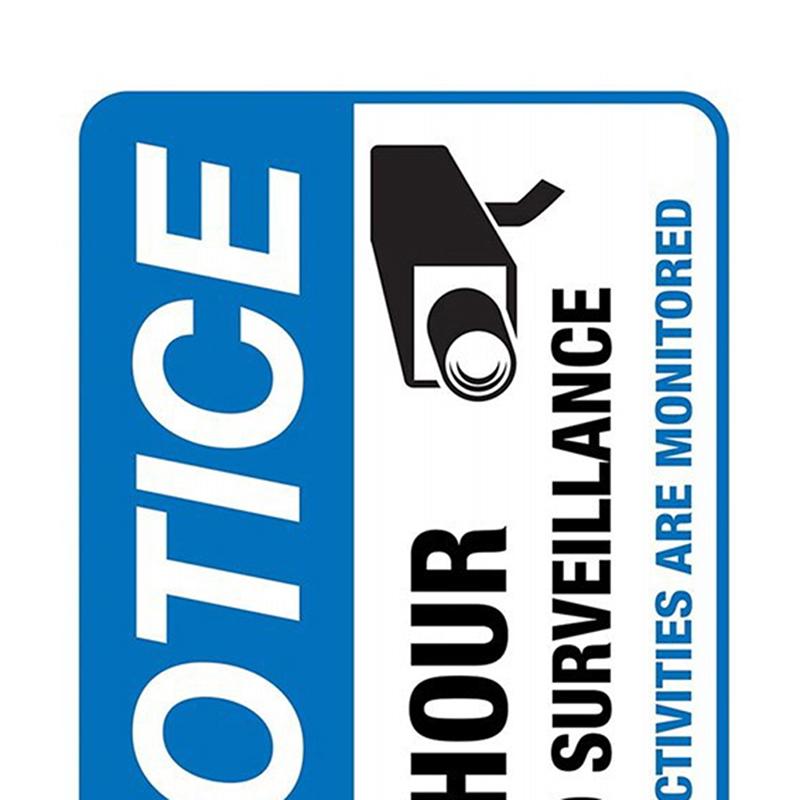 Security Camera Vinyl Sign Weatherproof Sticker Video Surveillance