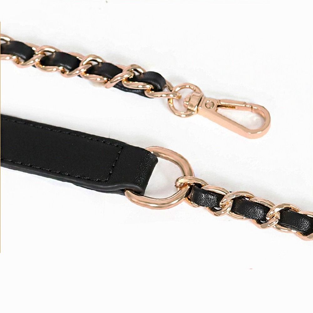 Straps Replacement PU Leather Shoulder Bag Strap Bag Chain Metal Braided Chain Bag Accessories