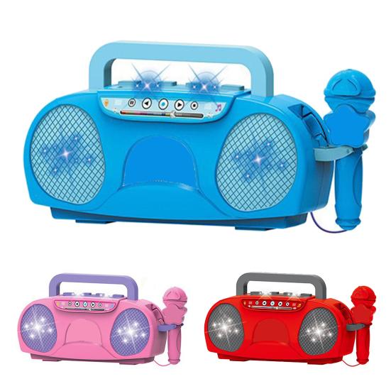 Kids Singing Machine Toy with Microphone LED Light Toddlers Boys Girls Multi-functional Mini Karaoke Machine Music Player Toy