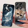 For Motorola Signature 6.8'' Case Cute Cat Cartoons Pattern Soft Silicone TPU Funda For MotoX70 Air Pro Signature Back Covers