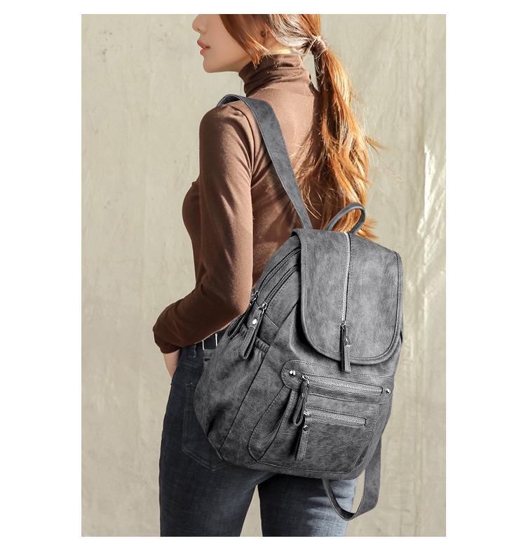 2024 Korean Trendy Retro Unisex Backpack - Casual & Simple Travel Bag for Women