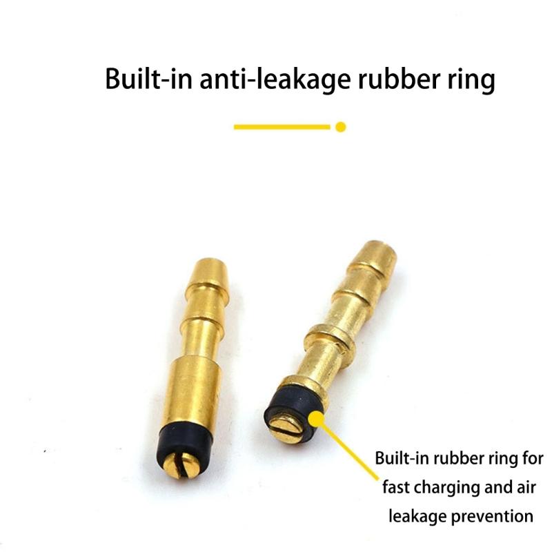 Brass Air Chuck Adapter With Leak Resistant Seal for American Style Valves On Cars Motorcycles Bicycles Quick Inflation Tool