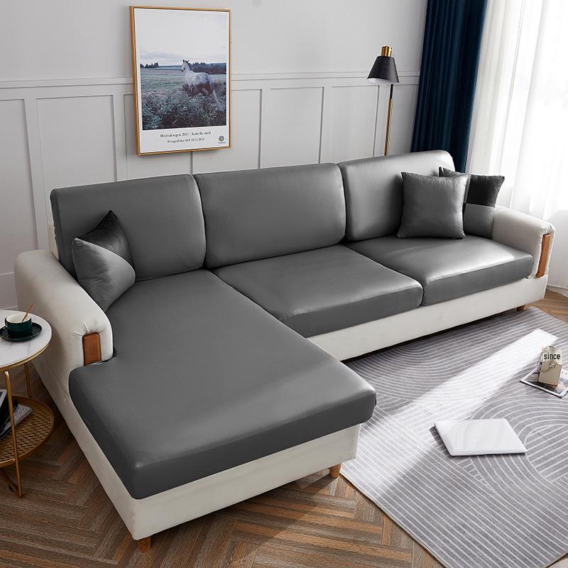 Solid Color Waterproof Elastic Sofa Cover - Modern & Simple Design