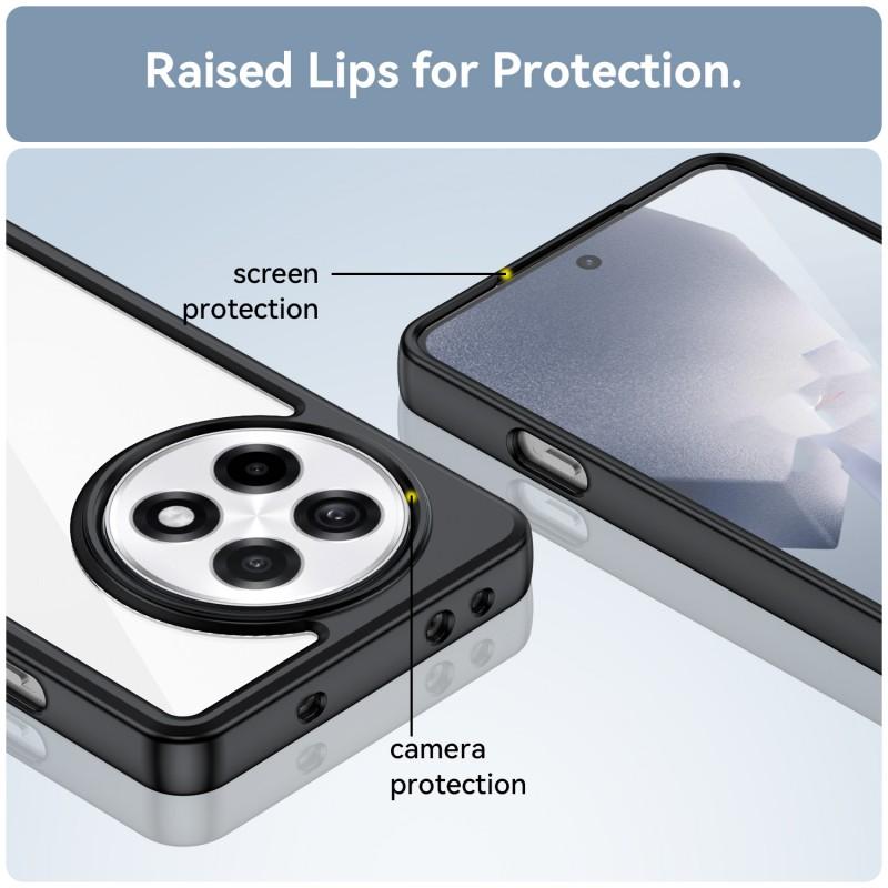 For OnePlus Ace 5 5G/OnePlus Ace 5 Pro 5G Phone Case WANLONFENG XC Series TPU Acrylic Cover with Tempered Glass (Big Lens Hole)