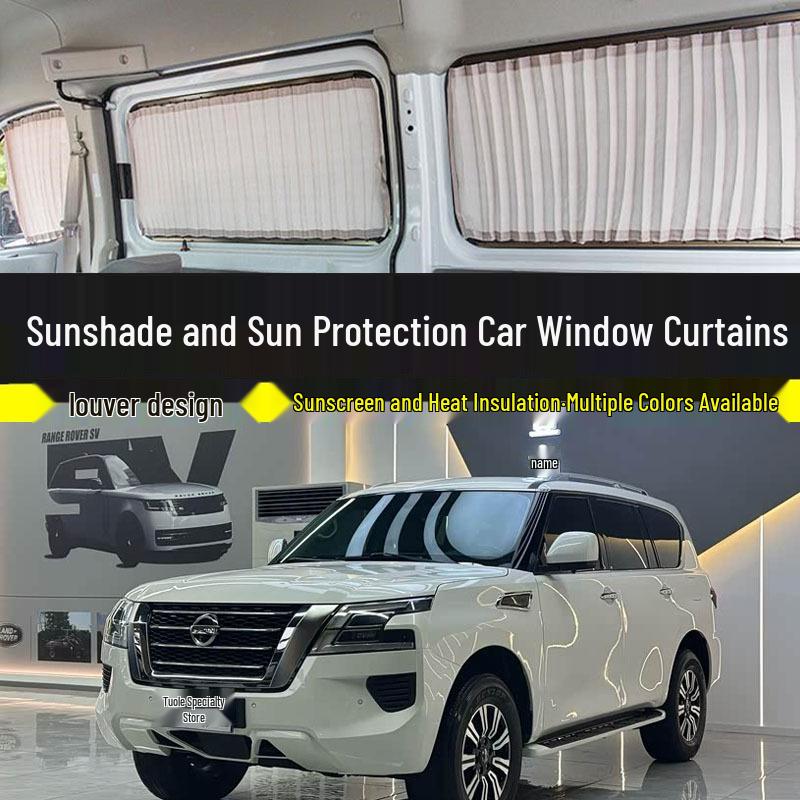 Nissan Patrol Y62 Sonnenschutz Aluminium Doppelstangen Sichtschutzvorhänge