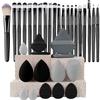 20Pcs Makeup Brush Set Eyeliner Blending Cheeks Eye Cosmetic Foundation Brushes ,Professional Complete Set for Face Eyeshadow