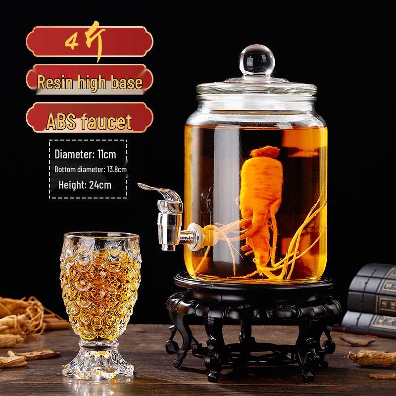 Glas-Infusionsbehälter mit Zapfhahn: 10-20 Jin Versiegelte Enzym- und Kimchi-Weinlagerung