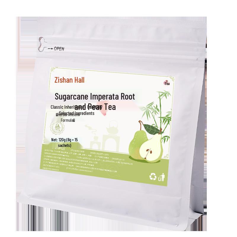 Bamboo Cane & Imperata Root Snow Pear Tea: Whole Ingredients, No-Boil Bag, Cantonese Sweet Soup Dessert.