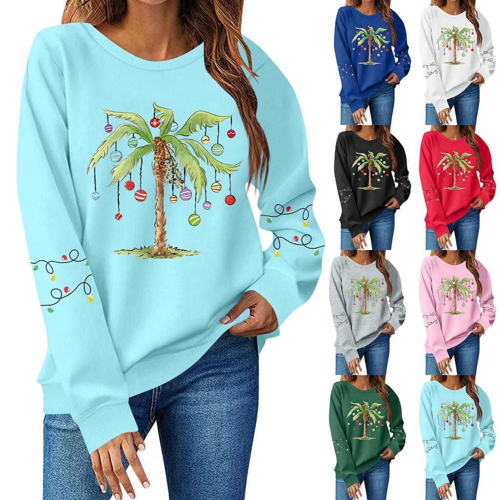 Women  Tops Women's Long Sleeve Sweatshirt Casual Crewneck Loose Fit Pollover Fleece Tops