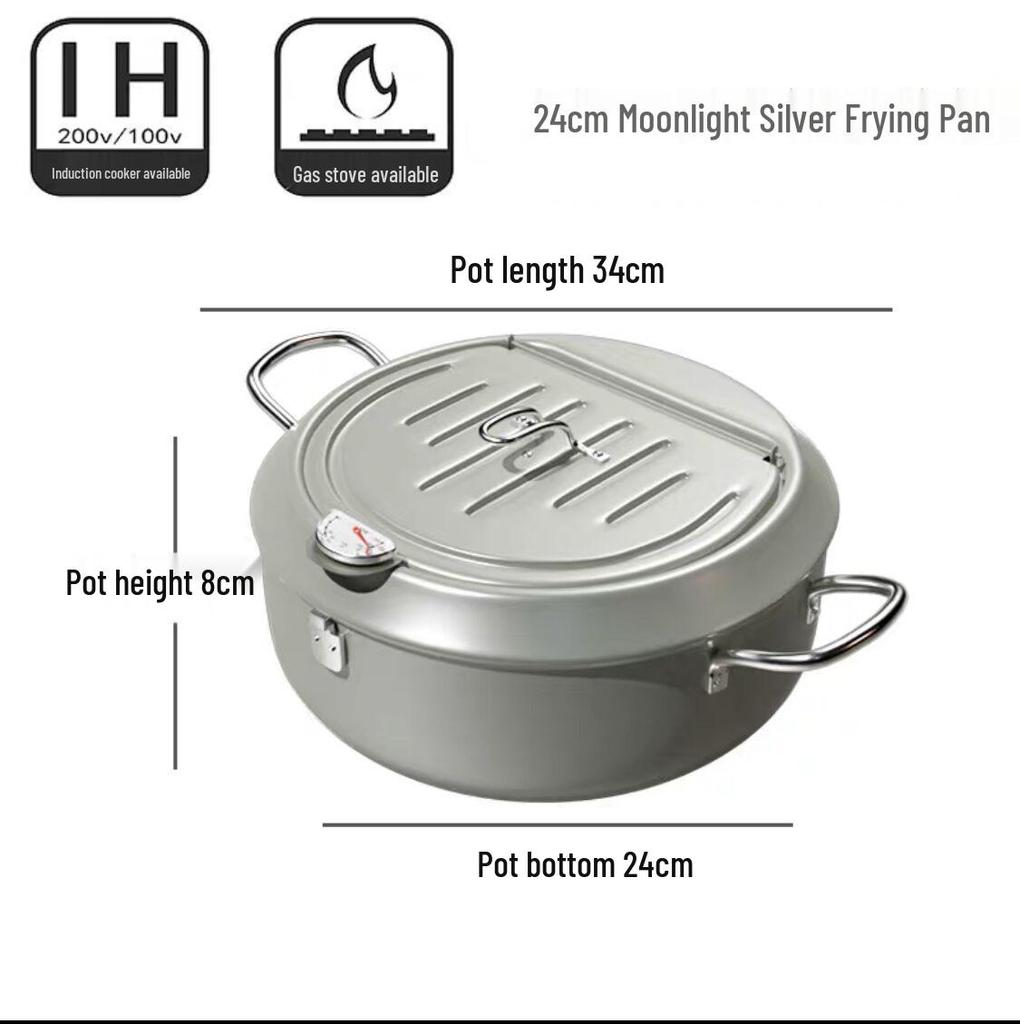 Tempura Frying Pot: Oil-Saving, Temperature-Controlled Mini Deep Fryer