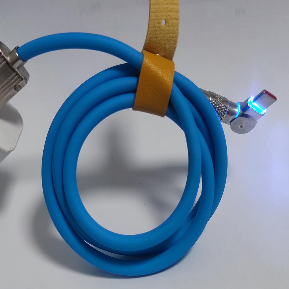 120W Zinc Alloy 180° Rotatable Type-C Super Fast Charging Data Cable, 6A