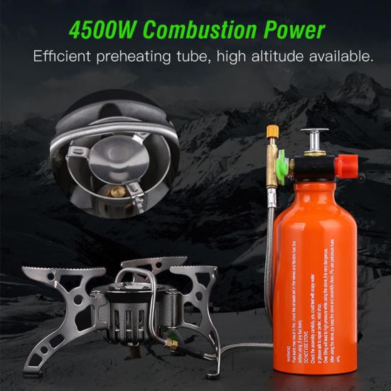 Outdoor Backpacking Furnace Oil Gas Portable Fuel MultiUse Camping Picnic Gas Cooking Stove