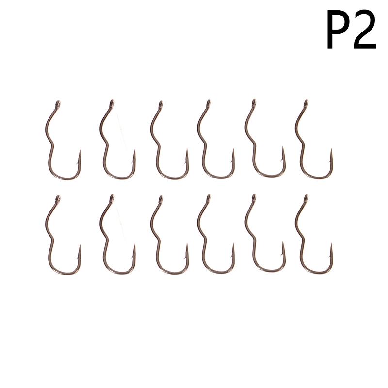 12 Buc/Pachet Cârlig de Pescuit din Oțel Carbon Ridicat cu Ochet Ascuțit cu Barbă Cârlig de Pescuit cu Plonjare Automată Pentru Accesorii de Pescuit la Crap