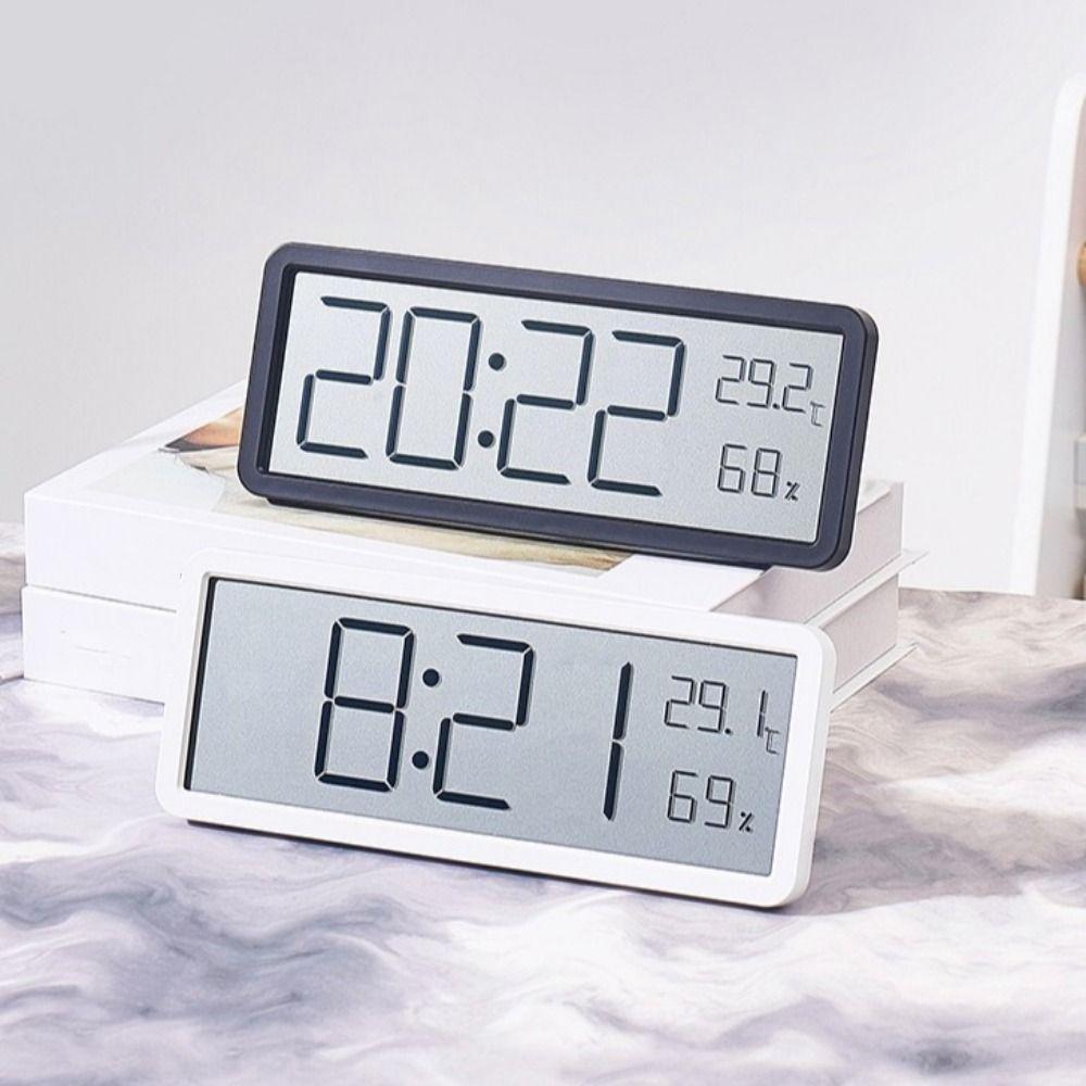 Temperature LCD Digital Wall Clock Humidity Electronic Clock Digital Wall Clock  Living Room