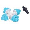 50Set 4 Outlet Water Nozzle Kit Atomizing Sprinkler Garden Irrigation Accessory Lake Blue