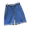 Super Size High Waist Summer Loose Fit Plus-Size Denim Shorts 3188