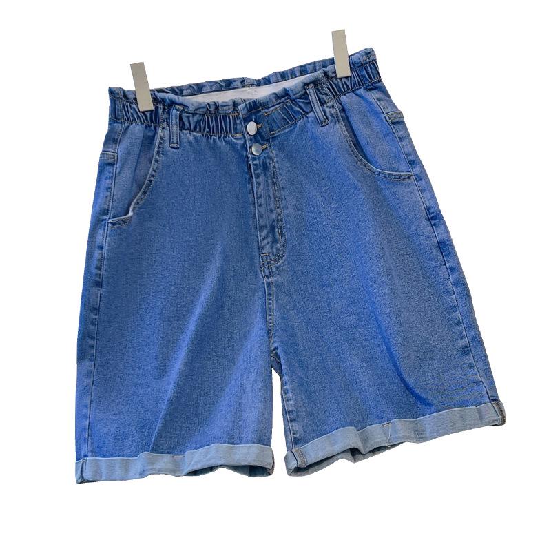 Super Size High Waist Summer Loose Fit Plus-Size Denim Shorts 3188