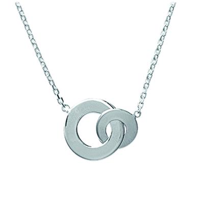 [K7788] - Silver Necklace 'Choreography' Silver (rhodium Plated) - 10 and 15 Mm