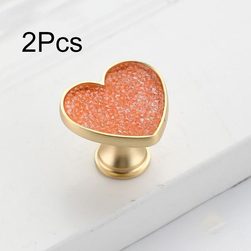 2 ks úchytky zásuvky Originalita Bez vrtání Kreslený S diamantem Moderní úchytka zásuvky Tvar srdce Kovová základna