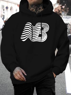 2026 Music Festival Summer New Arrival Unisex Casual Versatile Style Fashion Hoodie with  Trendy Abstract Letter Print, Dynamic Design, Letter Pattern